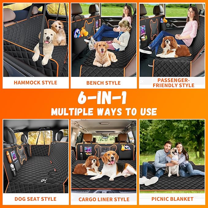 Dog Seat Cover for Car Back Seat