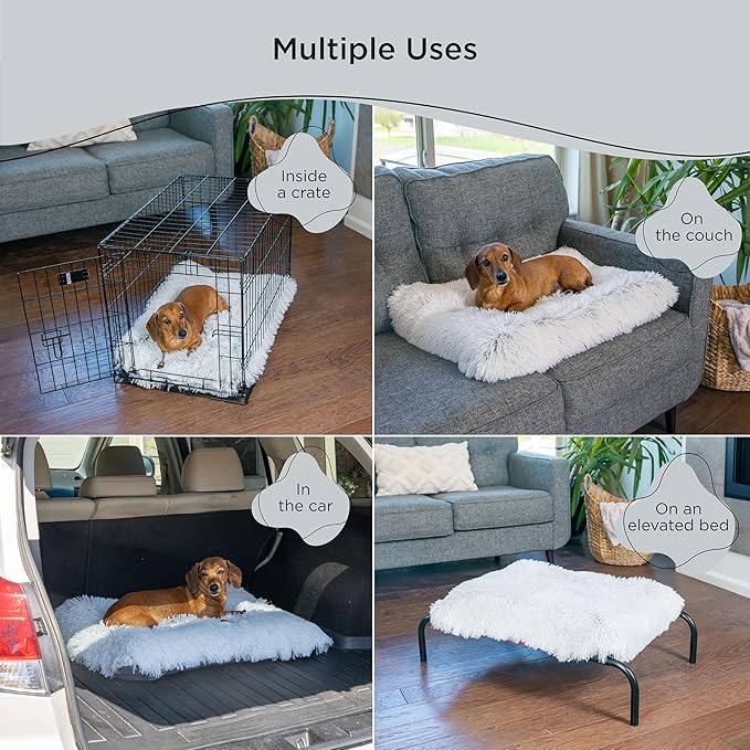 Best Friends by Sheri 4-in-1 Orthopedic Nap Mat Shag Dog Mat for Elevated Dog Beds and Dog Crates 22x28