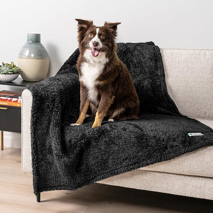 PetAmi Dog Blanket for Large Medium Dogs Black 40x60