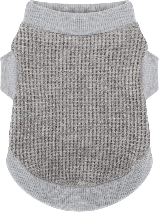 Cozy and Functional Dog Shirts for Small Puppies: Stretchable Gray Attire with Easy-On Design, Ideal for Chihuahuas and Yorkies - Enhance Comfort and Playfulness on Chill Days Small