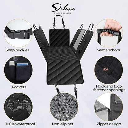 YSSOA Dog Car Seat Cover for Back Seat