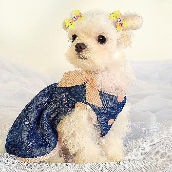 60Pcs Puppy Dogs Hair Barrettes Bows with Metal Clips