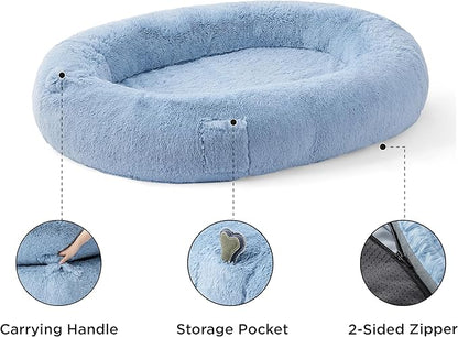 Bedsure Memory Foam Human Dog Bed 72"x48"x12" Calming