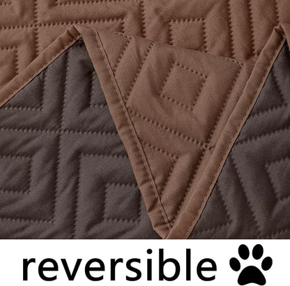 hyha Waterproof Dog Blanket, Soft Dog Bed Cover Pet Blankets, Waterproof Sofa Couch Cover for Dogs Washable, Reversible Pet Couch Covers for Sofa Furniture (68x82 Inch, Brown/Chocolate)