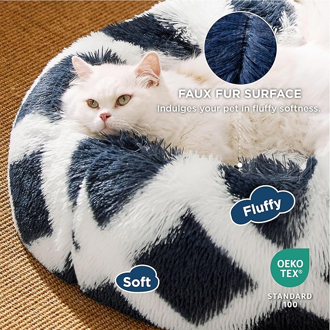 Bedsure Calming Cat Beds for Indoor Cats 20 inches, 15 lbs