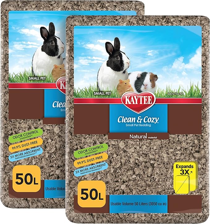 Kaytee Clean & Cozy Natural Paper Bedding, Made for Small Animals, 100 Liters