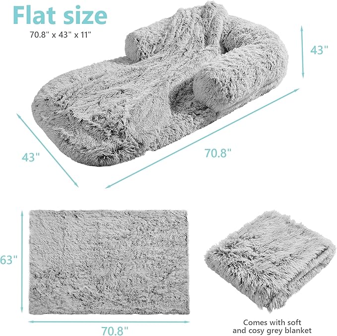 Dog Bed for Humans 70.8" x 43.3" x 11.8"