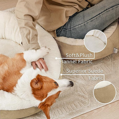 Love's cabin Round Donut Cat and Dog Cushion Bed 25in Pet