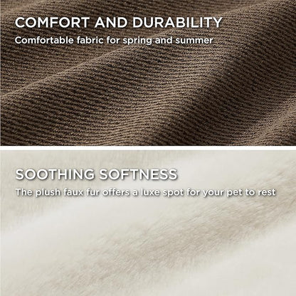 Bedsure Washable Dog Bed for Medium Dogs 30x24x9inches, Brown