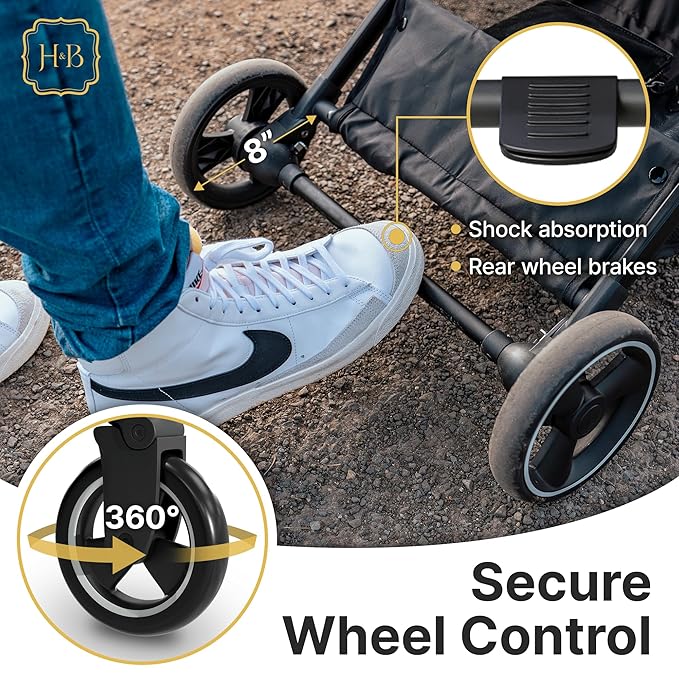 Dog Stroller -3 in 1 Pet Stroller. Detachable 360° Swivel 35lbs