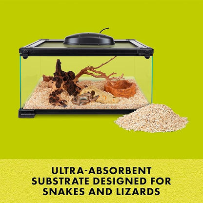 Zilla Snake and Lizard Litter Substrate, Made with Aspen Chips, Ultra Absorbent Bedding, Easy to Clean, 8 Quarts