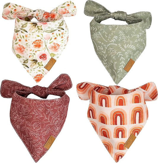 Remy+Roo Extra Large Spring Dog Bandanas 4 Pack