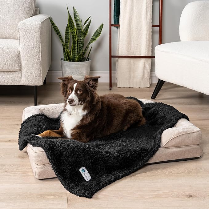 PetAmi Dog Blanket for Small Dogs Black 24x32