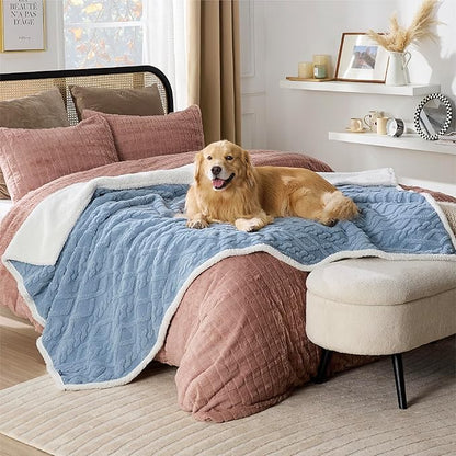 Bedsure Waterproof Dog Blankets for Large Dogs 60x80, Light