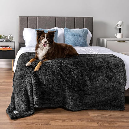 PetAmi Dog Blanket for Large Medium Dogs Black 40x60