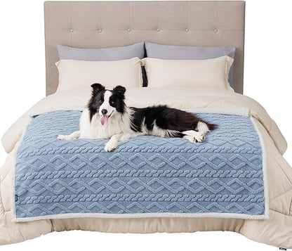 Bedsure Waterproof Dog Blankets for Large Dogs 50"x60", Light
