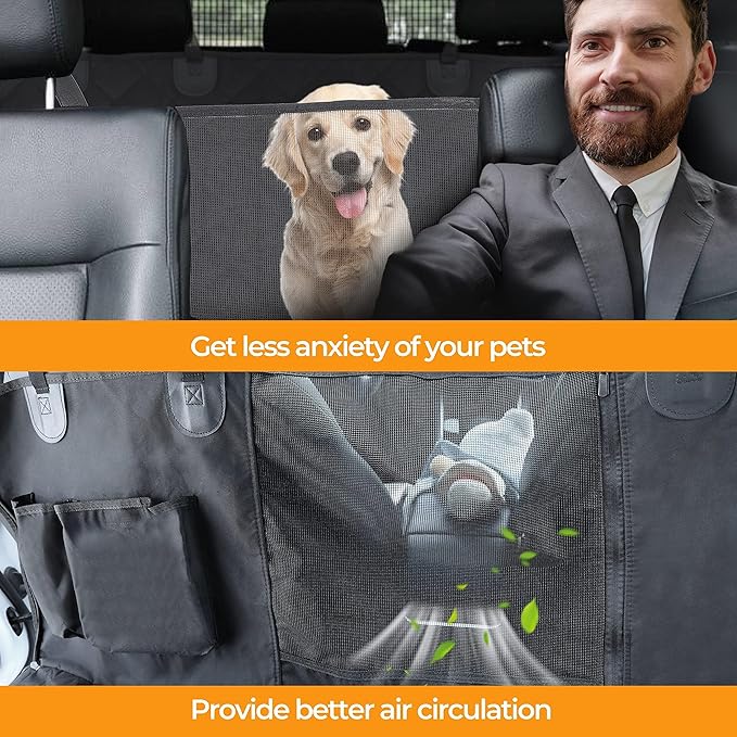 YSSOA Dog Car Seat Cover for Back Seat