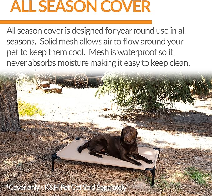 K&H Pet Products Elevated Cooling Outdoor Dog Bed 42 X 30 Inches