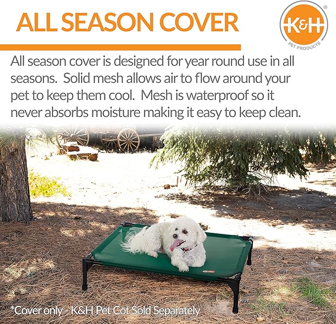 K&H Pet Products Elevated Cooling Outdoor Dog Bed 32 X 25 Inches