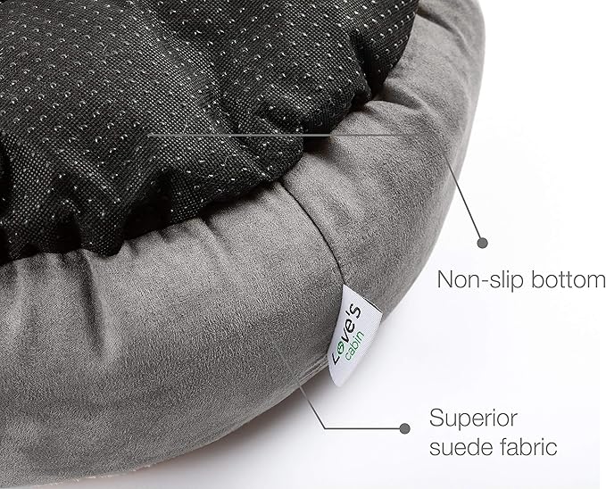 Love's cabin Round Donut Cat and Dog Cushion Bed 20in Bed