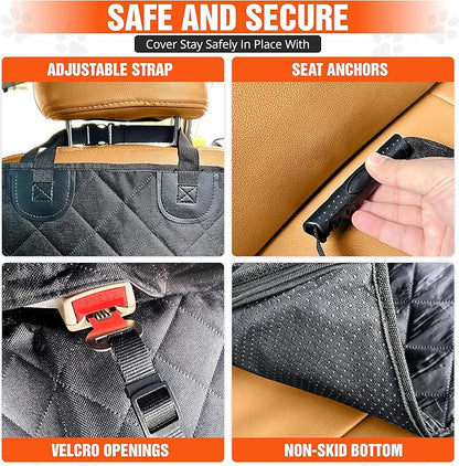 Pet Backseat Extender for Dogs 600D Fabric 500lbs, Waterproof,