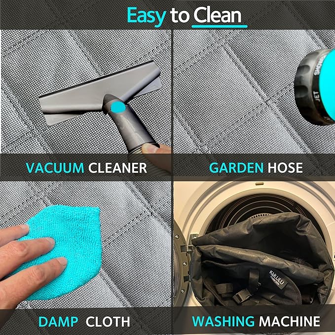 KULULU Dog Car Seat Cover for Back Seat 100% Waterproof (54" W 58" L))