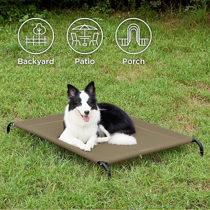 Bedsure Large Elevated Cooling Outdoor Dog Bed 49 inches