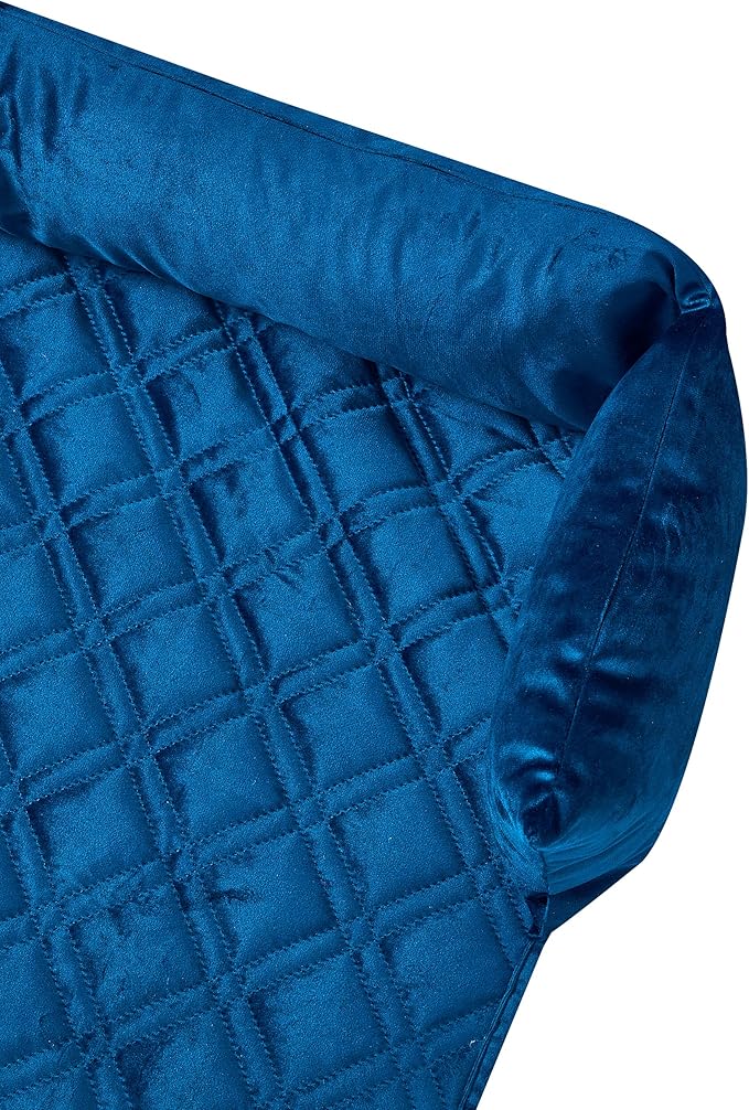 Brilliant Sunshine Premium Blue Silky Velvet Pet Sofa Bed