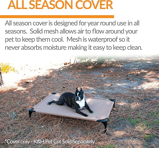 K&H Pet Products Elevated Cooling Outdoor Dog Bed 32 X 25 Inches