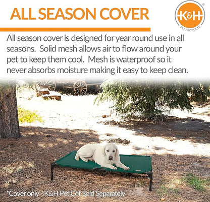 K&H Pet Products Elevated Cooling Outdoor Dog Bed 50 X 32 Inches