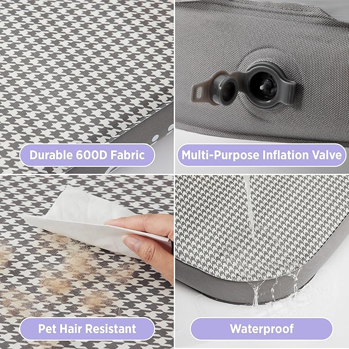 Lesure Inflatable Waterproof Dog Bed for XL Dog Bed 3 Inch
