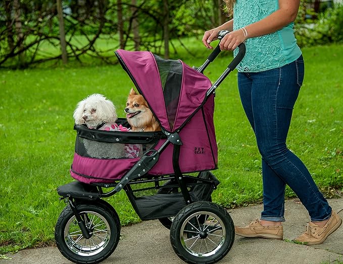 Pet Gear NO-Zip Double Pet Stroller 1 Model 3 Colors
