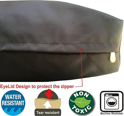 Dogbed4less XL 1680 Ballistic Heavy Duty Dog Pet Bed External Zipper Duvet Cover 40X35X4 Inches,