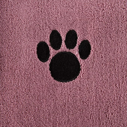 Bone Dry Pet Grooming Towel Collection Absorbent Microfiber X-Large, 41x23.5", Embroidered Rose