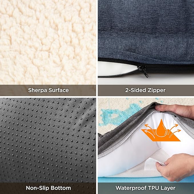 Bedsure Memory Foam Dog Bed for Large Dogs