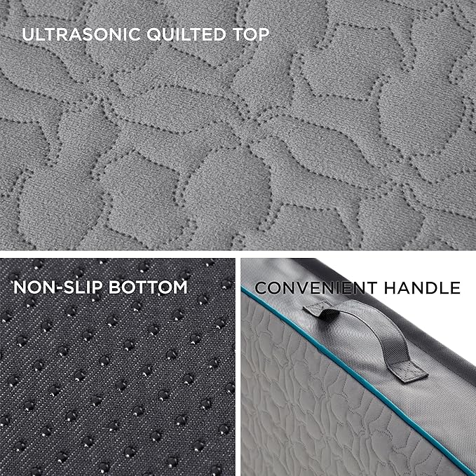 Bedsure Orthopedic Dog Bed for Medium Dogs 2-Layer Thick (30x20x3 Inches),