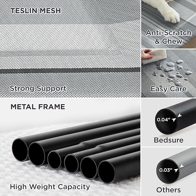 Bedsure Large Elevated Cooling Outdoor Dog Bed 49 inches