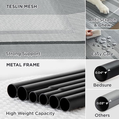 Bedsure Large Elevated Cooling Outdoor Dog Bed 49 inches