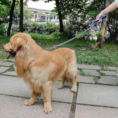 Chew Proof Metal Leash Chain Dog Leash for Medium Large Dogs 5.2FT Strong