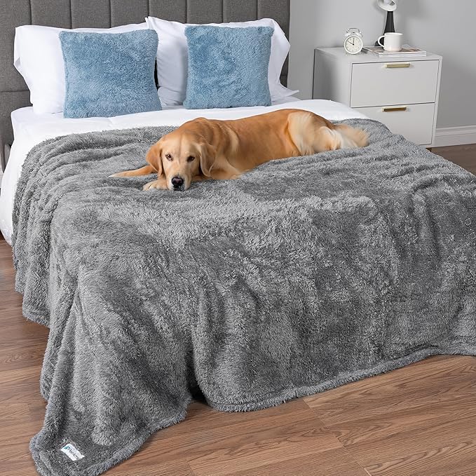 PetAmi Dog Blanket for Large Dogs Grey 60x80