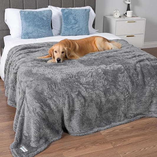 PetAmi Dog Blanket for Large Dogs Grey 60x80