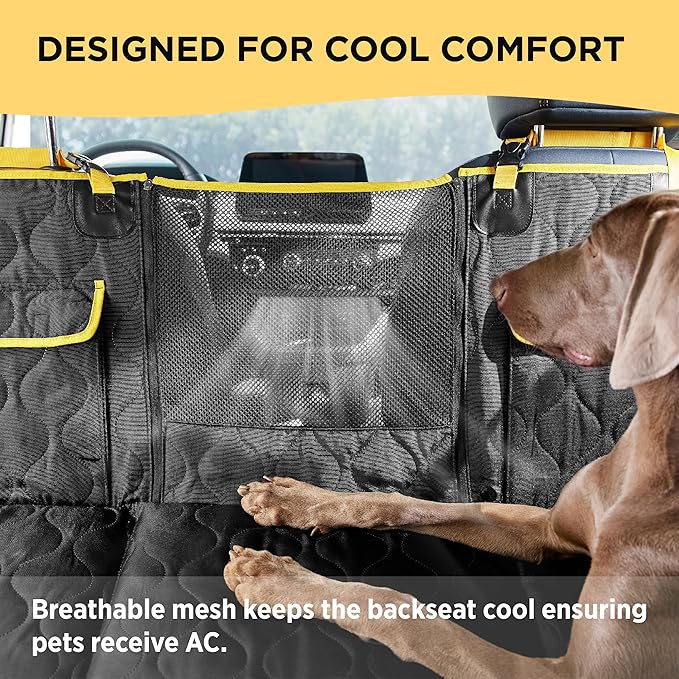 Lesure Dog Car Seat Cover for Back Seat with Hard Bottom