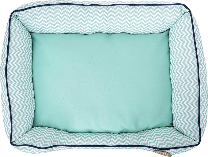 Now House for Pets by Jonathan Adler Teal Chevron Cuddler Dog Bed (FF16409)